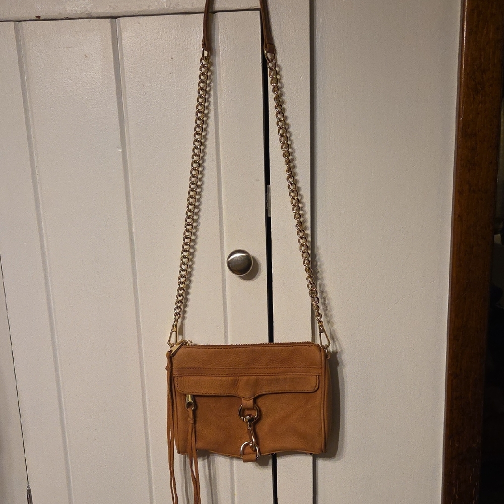 Rebecca Minkoff Tan Crossbody Bag with Chain Strap